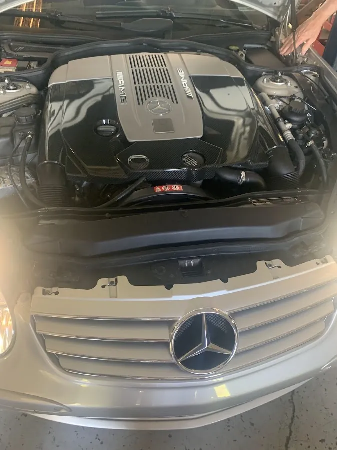 Mercedes-AMG engine bay service at RepairTech Automotive Kissimmee FL